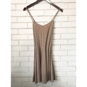UO Polka-Dot Cross Back Skater Dress